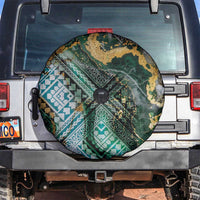 Polynesian Tribal Tattoo Spare Tire Cover Green Marble Pattern LT9 Green - Polynesian Pride