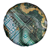 Polynesian Tribal Tattoo Spare Tire Cover Green Marble Pattern LT9 - Polynesian Pride