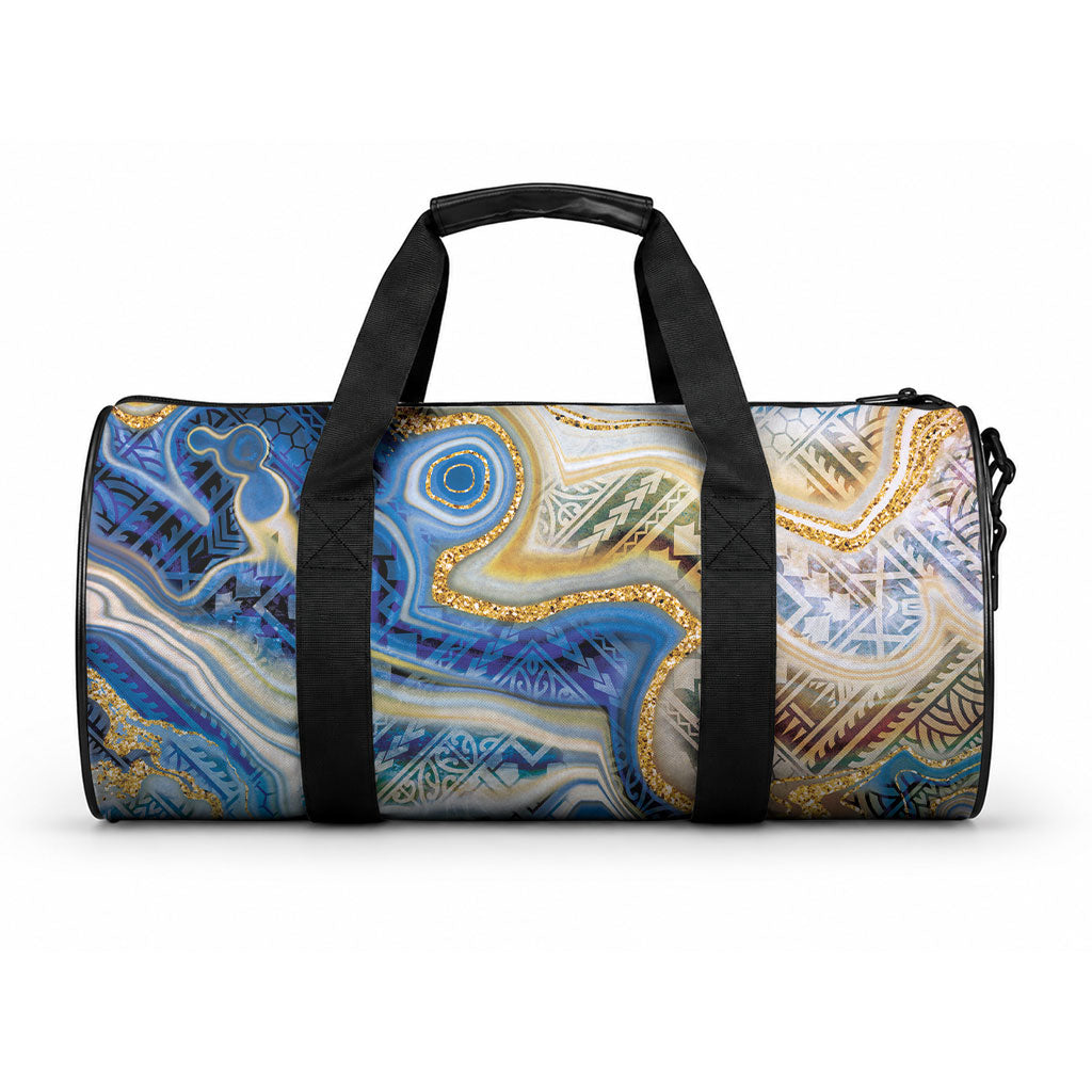 Polynesian Tribal Tattoo Duffle Bag Swirling Ocean Marble Pattern LT9 One size Ocean - Polynesian Pride