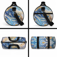 Polynesian Tribal Tattoo Duffle Bag Swirling Ocean Marble Pattern LT9 - Polynesian Pride