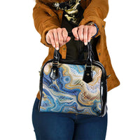 Polynesian Tribal Tattoo Shoulder Handbag Swirling Ocean Marble Pattern LT9 One Size Ocean - Polynesian Pride