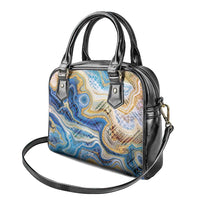 Polynesian Tribal Tattoo Shoulder Handbag Swirling Ocean Marble Pattern LT9 - Polynesian Pride