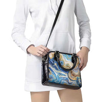 Polynesian Tribal Tattoo Shoulder Handbag Swirling Ocean Marble Pattern LT9 - Polynesian Pride