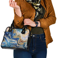 Polynesian Tribal Tattoo Shoulder Handbag Swirling Ocean Marble Pattern LT9 - Polynesian Pride