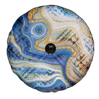 Polynesian Tribal Tattoo Spare Tire Cover Swirling Ocean Marble Pattern LT9 - Polynesian Pride