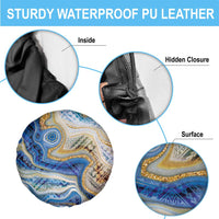Polynesian Tribal Tattoo Spare Tire Cover Swirling Ocean Marble Pattern LT9 - Polynesian Pride