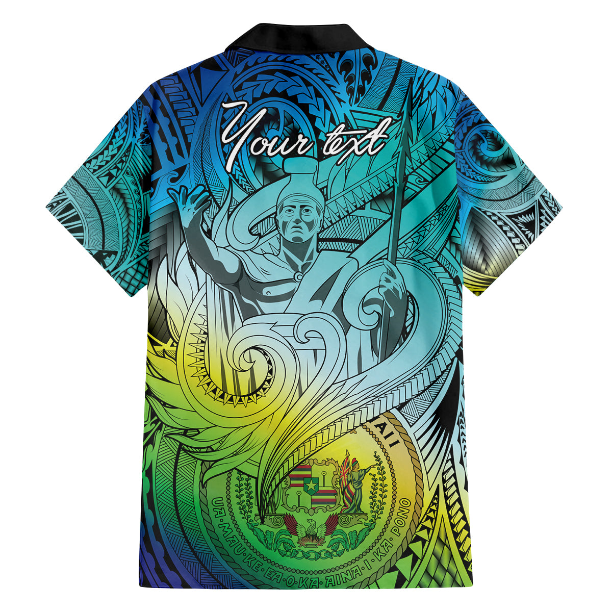 Personalised Aloha King Kamehameha Spirits Family Matching Off Shoulder Short Dress and Hawaiian Shirt Art Special LT9 - Polynesian Pride