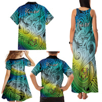 Personalised Aloha King Kamehameha Spirits Family Matching Tank Maxi Dress and Hawaiian Shirt Art Special LT9 - Polynesian Pride