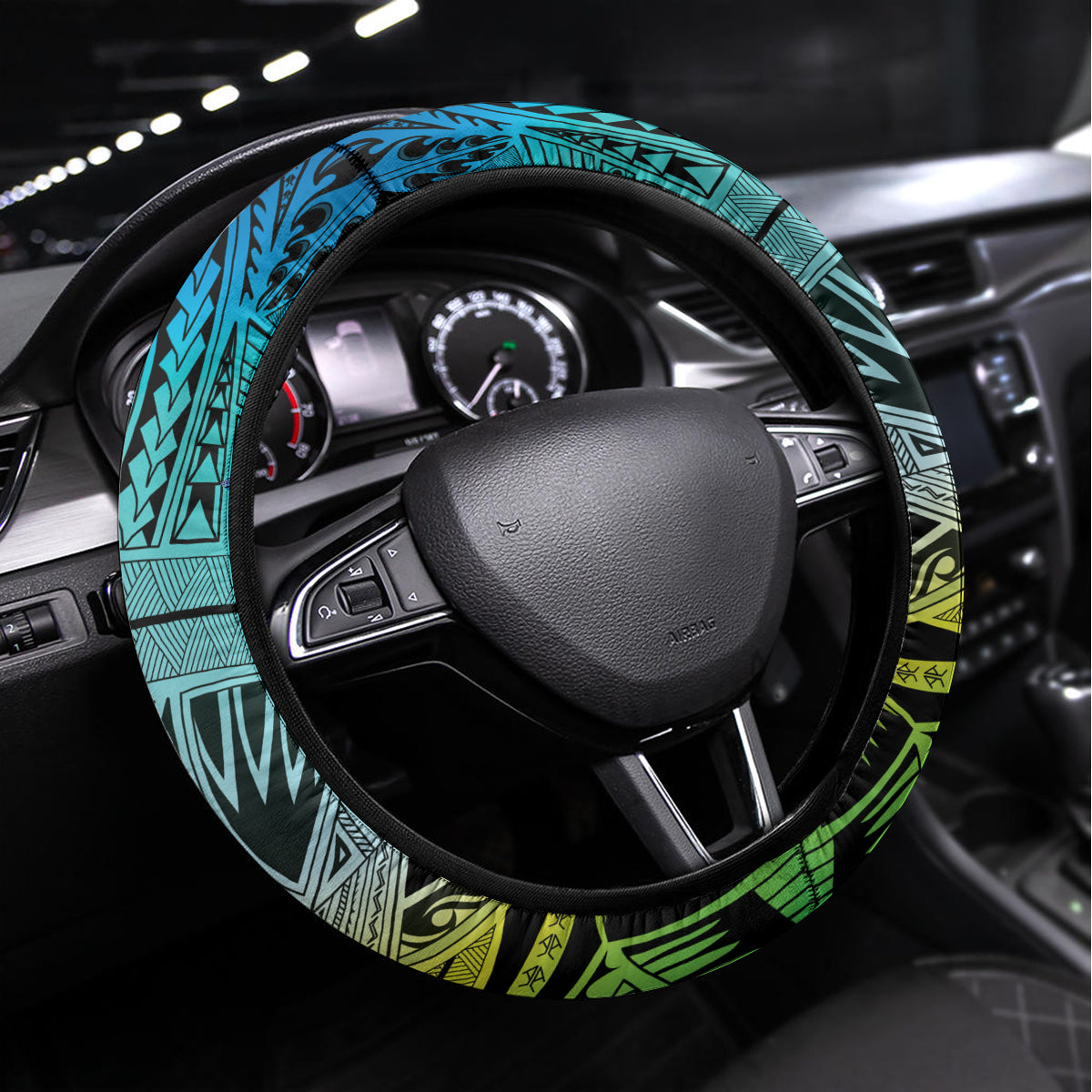 Aloha King Kamehameha Spirits Steering Wheel Cover Art Special LT9 Universal Fit Art - Polynesian Pride