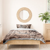 Personalised Aloha King Kamehameha Spirits Bedding Set Beige Special