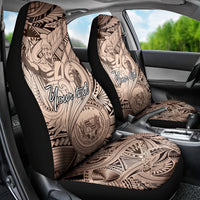 Personalised Aloha King Kamehameha Spirits Car Seat Cover Beige Special LT9 - Polynesian Pride