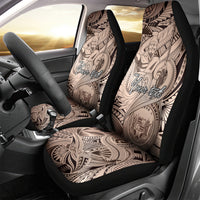 Personalised Aloha King Kamehameha Spirits Car Seat Cover Beige Special LT9 - Polynesian Pride