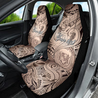 Personalised Aloha King Kamehameha Spirits Car Seat Cover Beige Special LT9 - Polynesian Pride