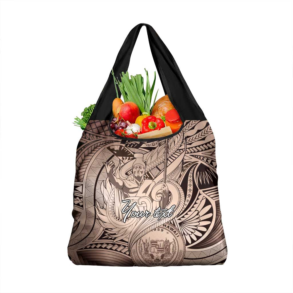 Personalised Aloha King Kamehameha Spirits Grocery Bag Beige Special LT9 1-pack One Size Beige - Polynesian Pride
