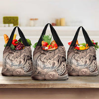 Personalised Aloha King Kamehameha Spirits Grocery Bag Beige Special LT9 3-pack One Size Beige - Polynesian Pride