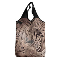 Personalised Aloha King Kamehameha Spirits Grocery Bag Beige Special LT9 - Polynesian Pride