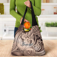 Personalised Aloha King Kamehameha Spirits Grocery Bag Beige Special LT9 - Polynesian Pride
