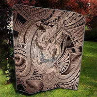 Personalised Aloha King Kamehameha Spirits Quilt Beige Special