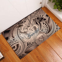 Personalised Aloha King Kamehameha Spirits Rubber Doormat Beige Special