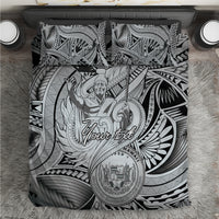 Personalised Aloha King Kamehameha Spirits Bedding Set Grey Special