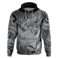 Personalised Aloha King Kamehameha Spirits Zip Hoodie Grey Special LT9 Pullover Hoodie Grey - Polynesian Pride