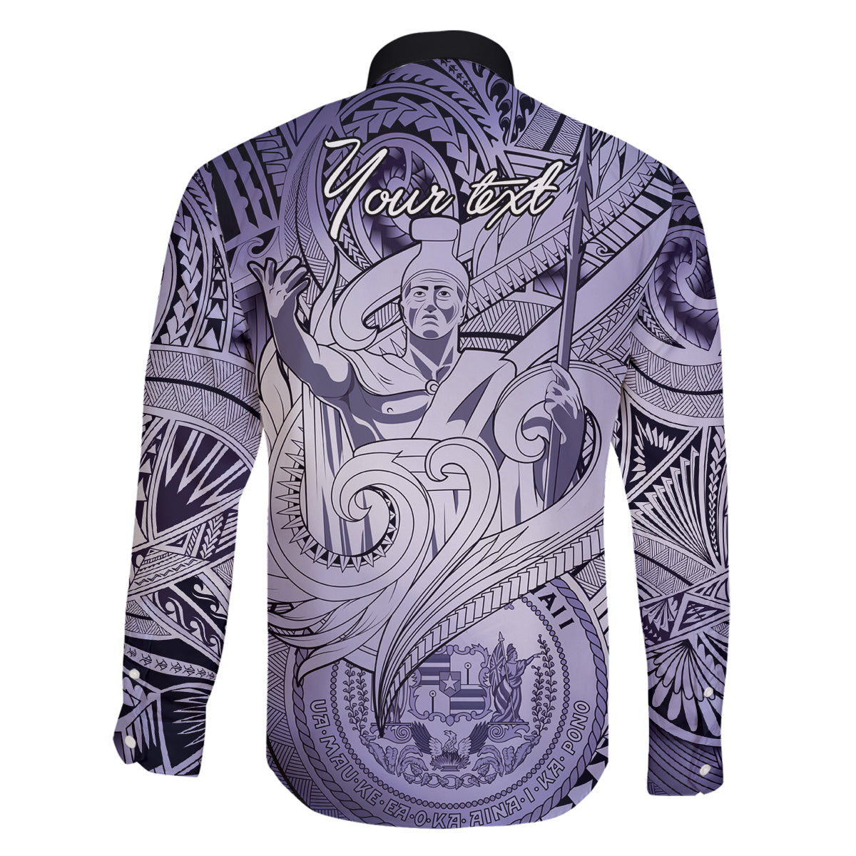 Personalised Aloha King Kamehameha Spirits Family Matching Tank Maxi Dress and Hawaiian Shirt Violet Special LT9 - Polynesian Pride