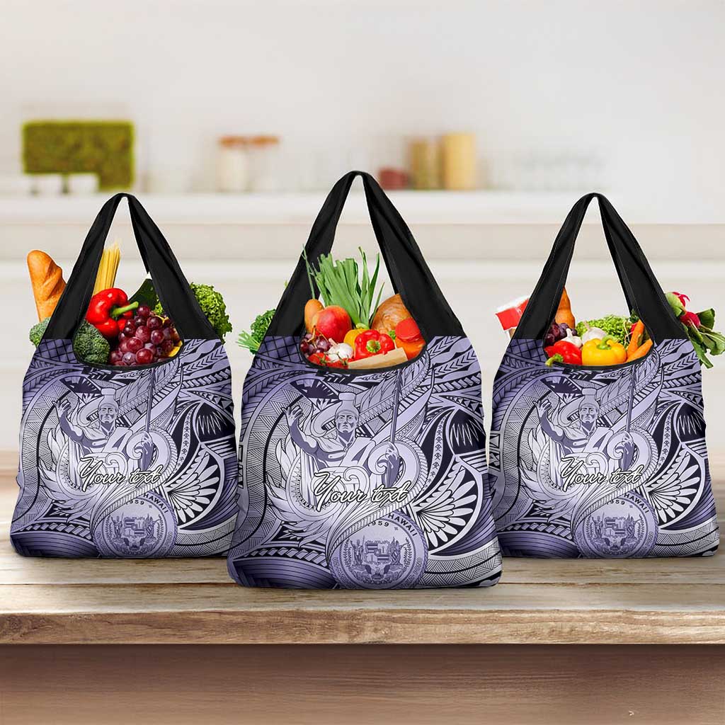 Personalised Aloha King Kamehameha Spirits Grocery Bag Violet Special