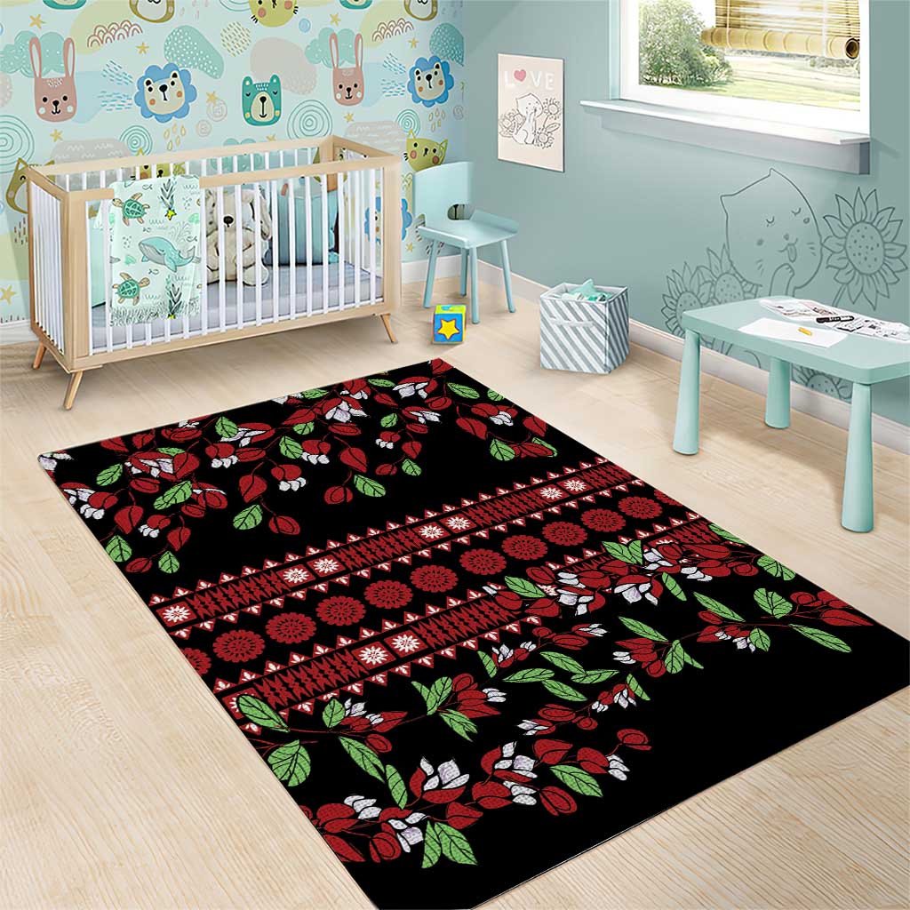 Fiji Masi Bula Tagimoucia Flowers Area Rug