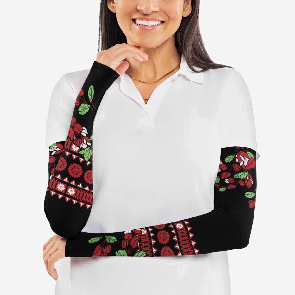 Fiji Masi Bula Tagimoucia Flowers Arm Sleeves - Polynesian Pride