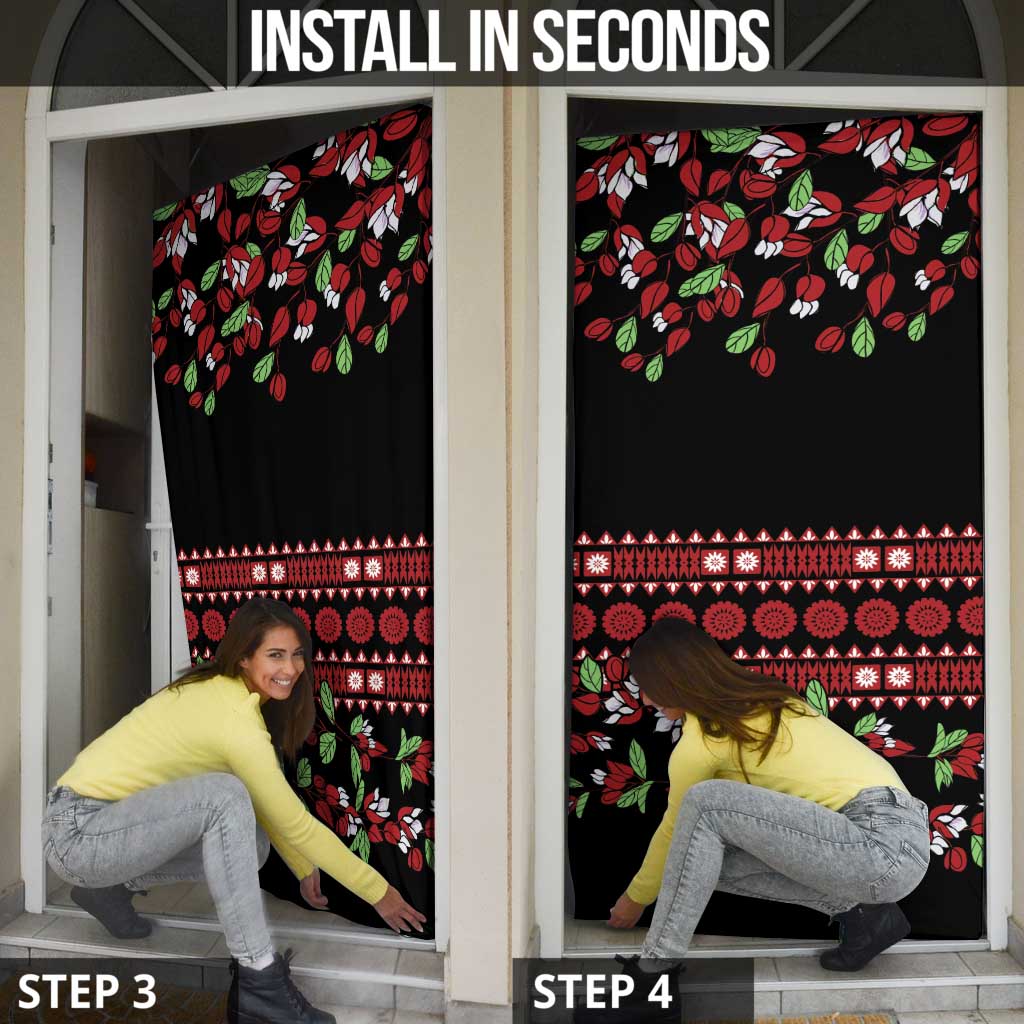 Fiji Masi Bula Tagimoucia Flowers Door Cover LT9 - Polynesian Pride