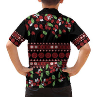 Fiji Masi Bula Tagimoucia Flowers Family Matching Long Sleeve Bodycon Dress and Hawaiian Shirt LT9 - Polynesian Pride