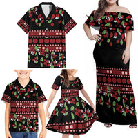 Fiji Masi Bula Tagimoucia Flowers Family Matching Off Shoulder Maxi Dress and Hawaiian Shirt LT9 - Polynesian Pride