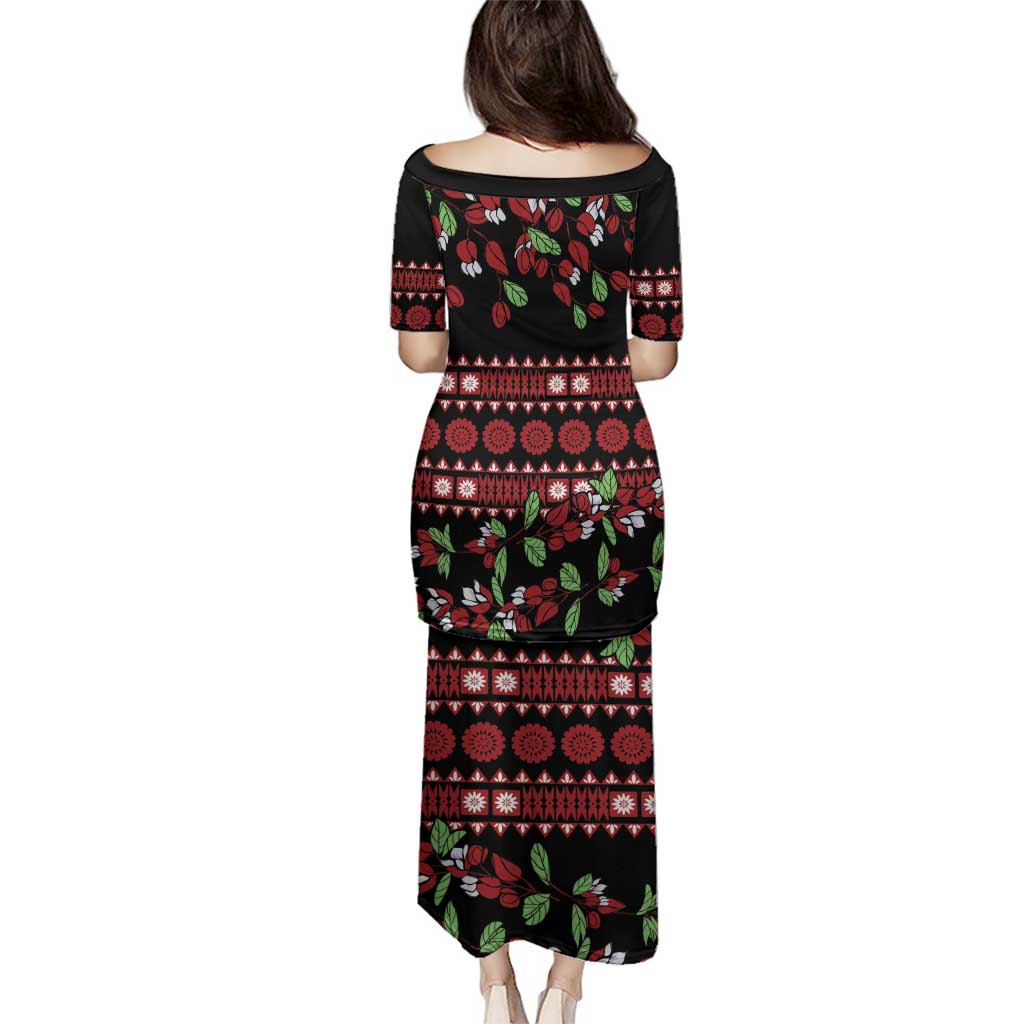 Fiji Masi Bula Tagimoucia Flowers Family Matching Puletasi and Hawaiian Shirt LT9 - Polynesian Pride