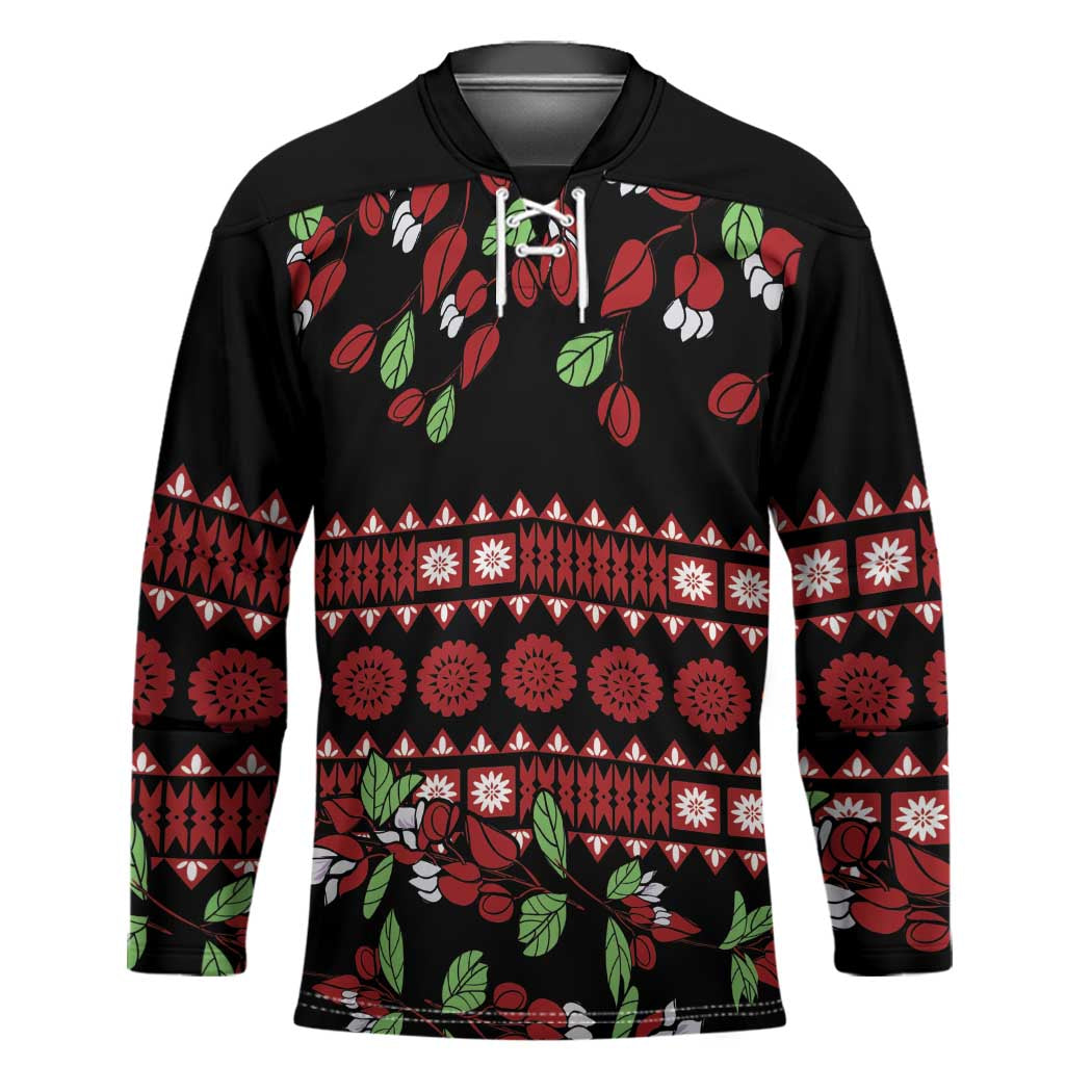 Fiji Masi Bula Tagimoucia Flowers Hockey Jersey - Polynesian Pride