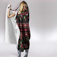 Fiji Masi Bula Tagimoucia Flowers Hooded Blanket