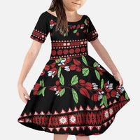 Fiji Masi Bula Tagimoucia Flowers Kid Short Sleeve Dress