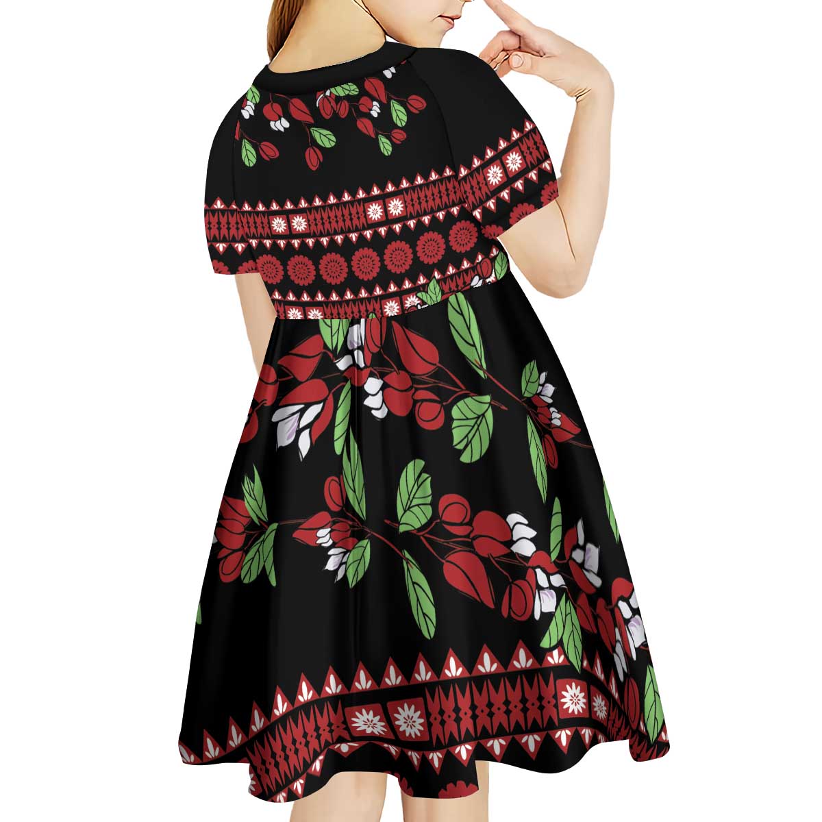 Fiji Masi Bula Tagimoucia Flowers Kid Short Sleeve Dress