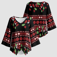 Fiji Masi Bula Tagimoucia Flowers Kimono Sleeve Blouse - Polynesian Pride