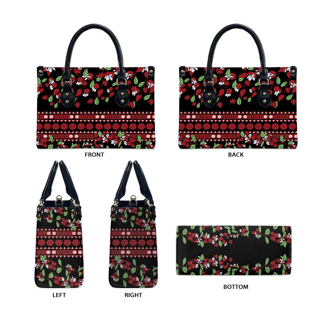 Fiji Masi Bula Tagimoucia Flowers Leather Bag - Polynesian Pride