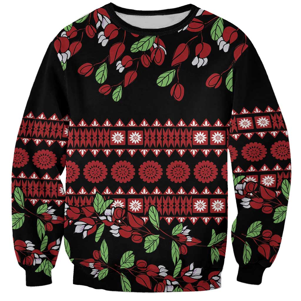 Fiji Masi Bula Tagimoucia Flowers Sweatshirt LT9 Unisex Red - Polynesian Pride