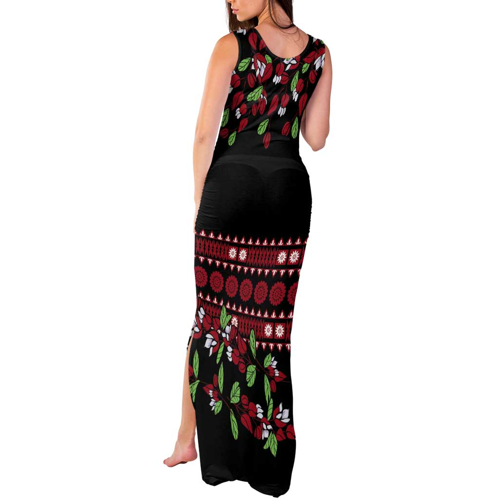 Fiji Masi Bula Tagimoucia Flowers Tank Maxi Dress