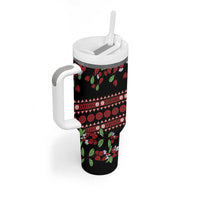 Fiji Masi Bula Tagimoucia Flowers Tumbler With Handle LT9 - Polynesian Pride