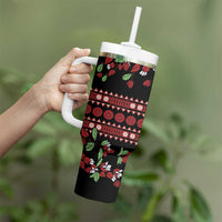 Fiji Masi Bula Tagimoucia Flowers Tumbler With Handle LT9 - Polynesian Pride