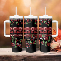 Fiji Masi Bula Tagimoucia Flowers Tumbler With Handle LT9 - Polynesian Pride