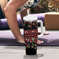 Fiji Masi Bula Tagimoucia Flowers Tumbler With Handle LT9 - Polynesian Pride