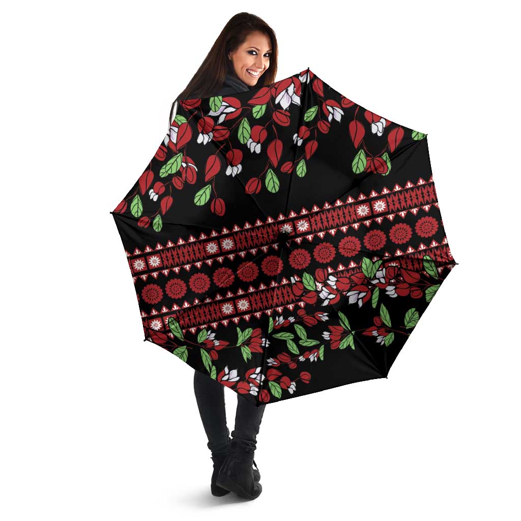 Fiji Masi Bula Tagimoucia Flowers Umbrella - Polynesian Pride