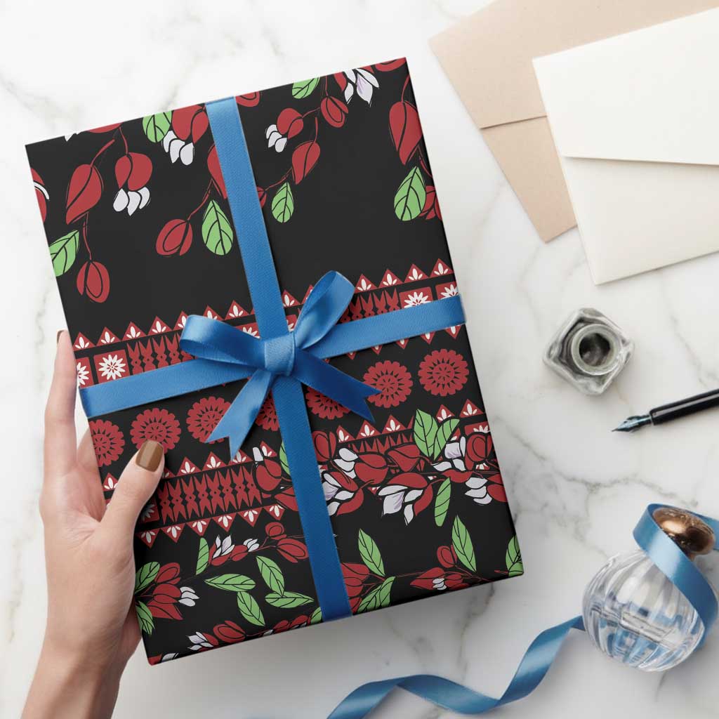Fiji Masi Bula Tagimoucia Flowers Wrapping Paper - Polynesian Pride