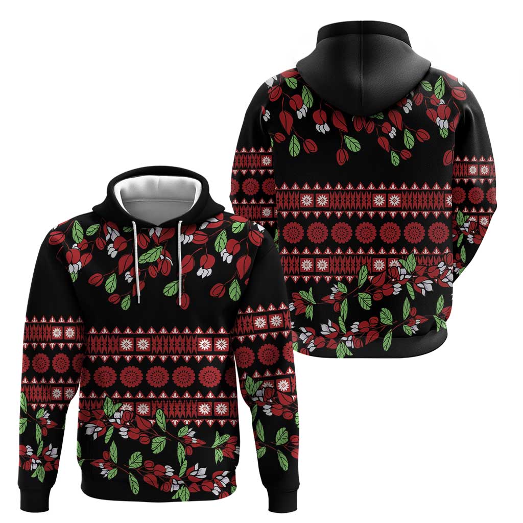 Fiji Masi Bula Tagimoucia Flowers Zip Hoodie