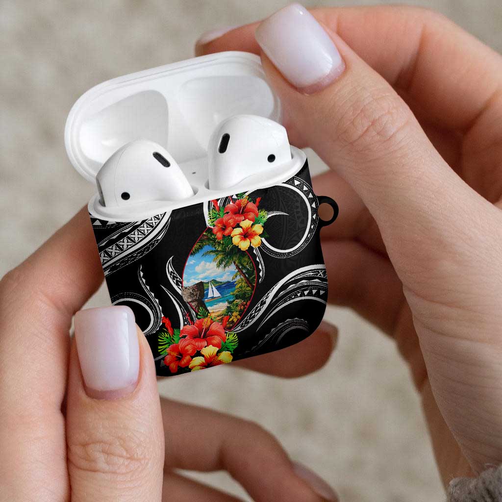 Hafa Adai Guam AirPods Case Guahan Seal Chamorro Stones Tribal - Polynesian Pride