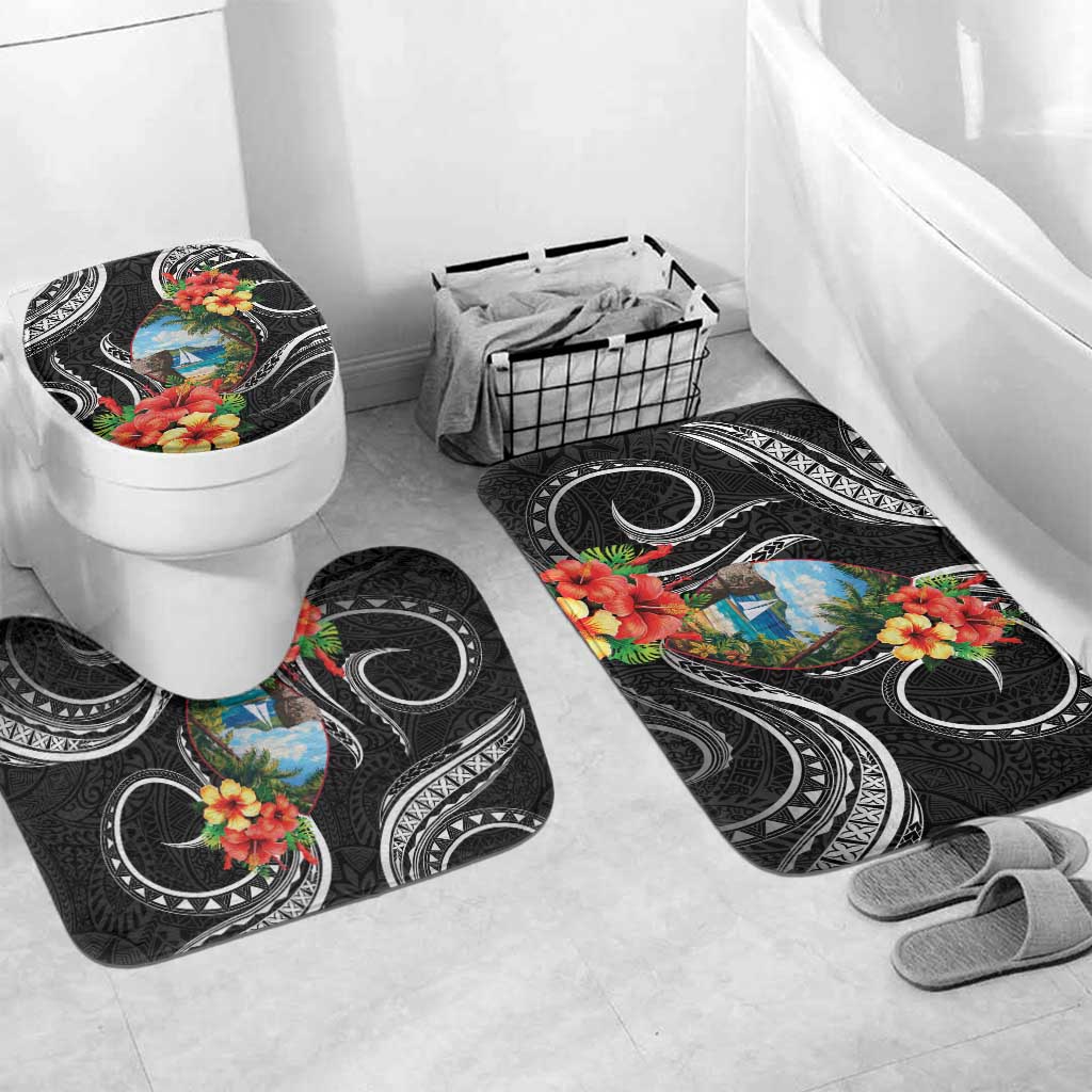 Hafa Adai Guam Bathroom Set Guahan Seal Chamorro Stones Tribal - Polynesian Pride